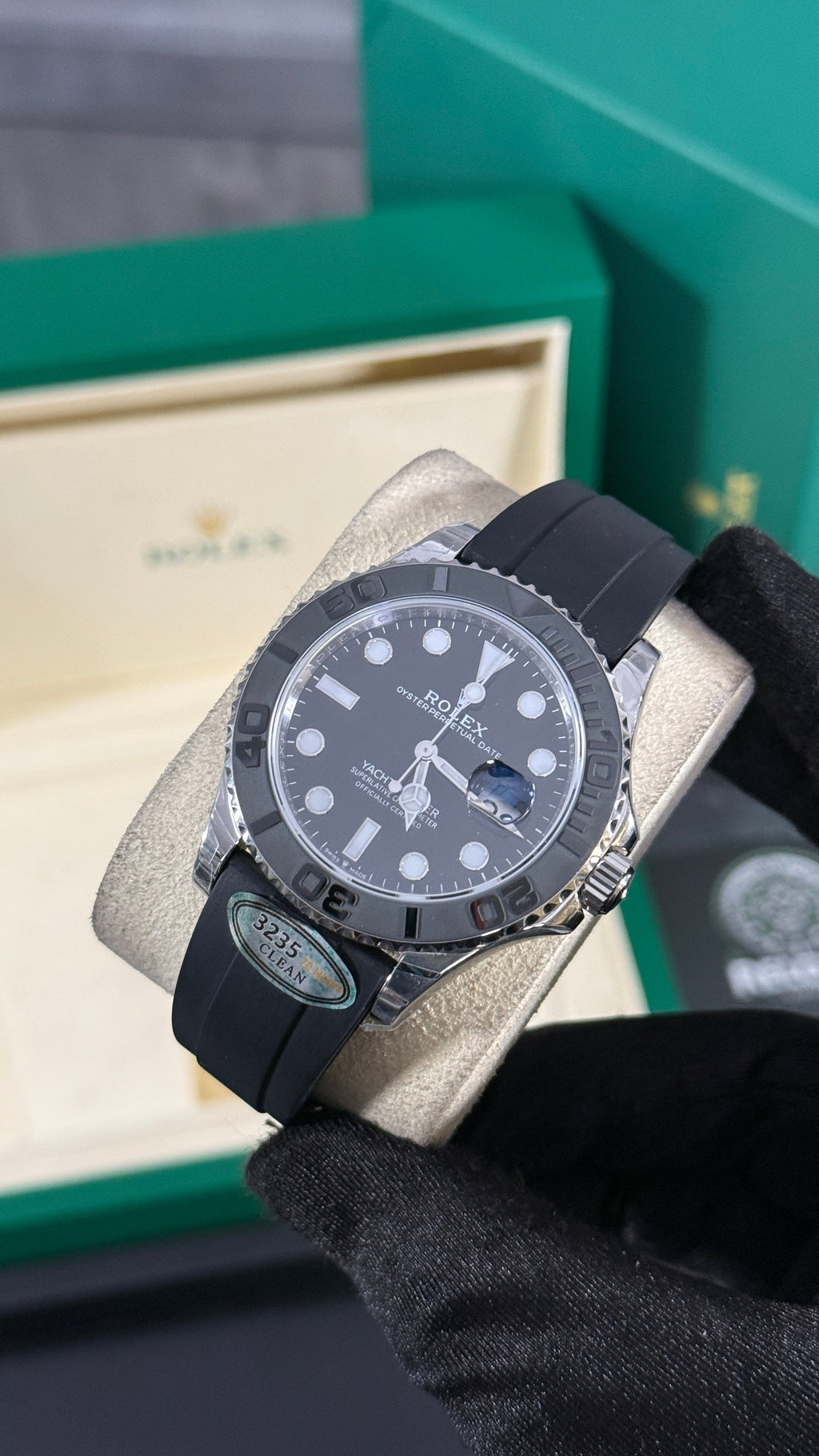 RLX YACHT-MASTER O.F. (PLATA/NEGRA) SUPERCL0N